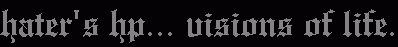 hater's hp... hall of nothing.